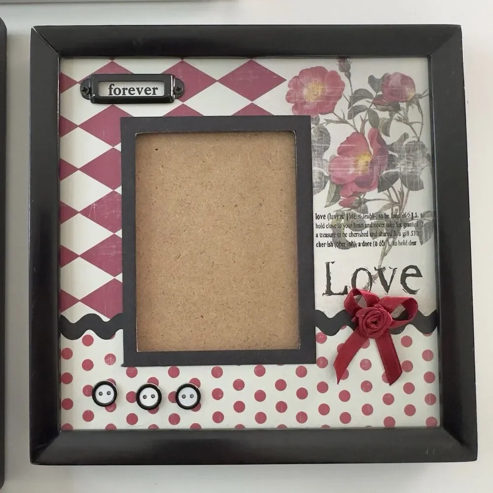 Hobby Lobby Decorative Photo Frame Lot Girl Family Love 3 Frames Bundle NEW